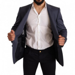 Cappotto giacca slim fit in lana blu Blazer MARTINI - IT52 - XL