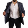 Cappotto giacca slim fit in lana blu Blazer MARTINI - IT52 - XL