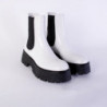 Stivaletti Chelsea in pelle bianca e nera - EU36.5/US6.5
