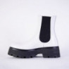 Stivaletti Chelsea in pelle bianca e nera - EU36.5/US6.5