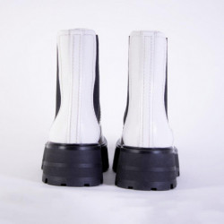 Stivaletti Chelsea in pelle bianca e nera - EU36.5/US6.5