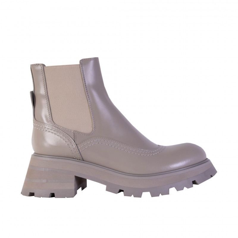 Stivaletti Chelsea in pelle grigia - EU38/US8