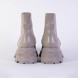 Stivaletti Chelsea in pelle grigia - EU38/US8