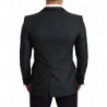 Blazer giacca cappotto slim fit verde nero - IT48 - M