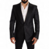 Blazer da smoking con giacca slim nera metallizzata - IT50 - L