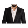 Blazer da smoking con giacca slim nera metallizzata - IT50 - L