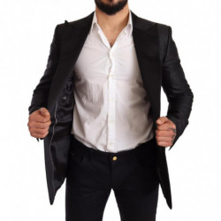 Blazer da smoking con giacca slim nera metallizzata - IT50 - L