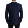 Cappotto slim fit in lana blu Blazer MARTINI - IT50 - L