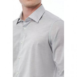 Camicia in cotone grigio - 4XL