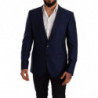 Cappotto slim fit in lana blu Blazer MARTINI - IT50 - L