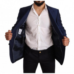 Cappotto slim fit in lana blu Blazer MARTINI - IT50 - L