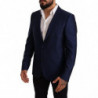 Cappotto slim fit in lana blu Blazer MARTINI - IT50 - L