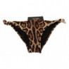 Costume da bagno fondo bikini marrone stampa leopardata - IT4 - L