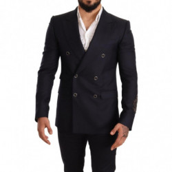 Giacca SICILIA vestibilità slim in cashmere blu seta - IT48 - M