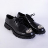 Scarpe derby in pelle nera con borchie - EU41/US8