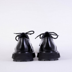 Scarpe derby in pelle nera con borchie - EU41/US8