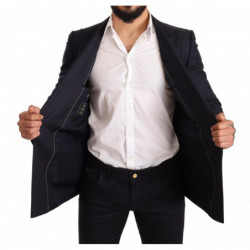 Giacca SICILIA vestibilità slim in cashmere blu seta - IT48 - M