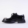 Scarpe derby in pelle nera con borchie - EU41/US8