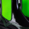 Stivaletti Chelsea con inserti fluo in pelle nera - EU37.5/US7.5