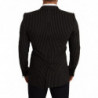 Blazer cappotto slim fit a righe bianche nere - IT48 - M