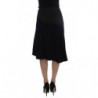 Gonna dritta elasticizzata in cotone blu nero - IT42-M