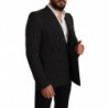 Blazer cappotto slim fit a righe bianche nere - IT48 - M