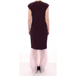 Abito lungo in seta viola lavanda - IT44-L