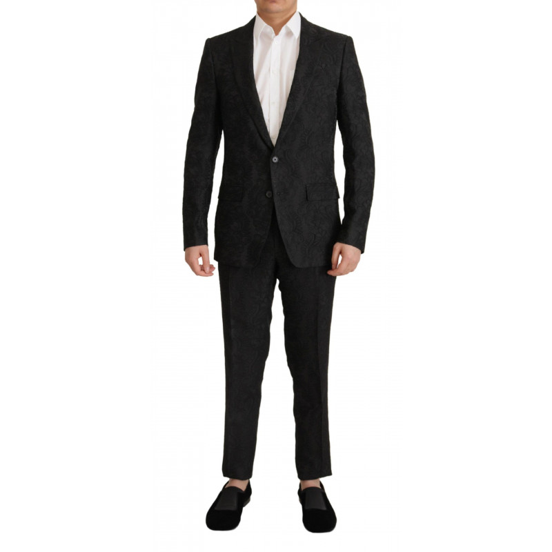Abito MARTINI formale in broccato nero a 2 pezzi - IT46 - S