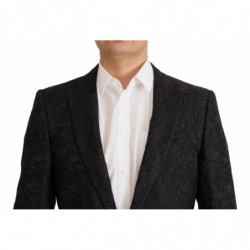 Abito MARTINI formale in broccato nero a 2 pezzi - IT46 - S