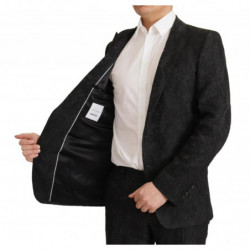 Abito MARTINI formale in broccato nero a 2 pezzi - IT46 - S