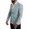 Cappotto blu slim fit in lino Blazer TAORMINA - IT46 - S