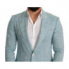 Cappotto blu slim fit in lino Blazer TAORMINA - IT46 - S