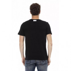 Maglietta in cotone nero - XL