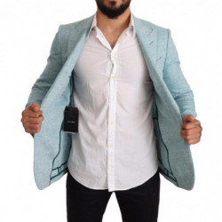 Cappotto blu slim fit in lino Blazer TAORMINA - IT46 - S