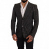 Blazer cappotto slim fit in lana a righe nere - IT48 - M