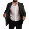 Blazer cappotto slim fit in lana a righe nere - IT48 - M