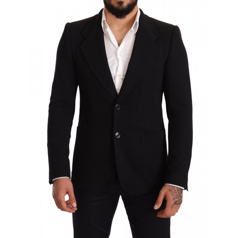 Blazer giacca cappotto slim fit in cotone nero - IT48 - M
