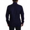 Camicia di tendenza per abito formale in cotone blu scuro - IT42 - XL