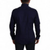 Camicia di tendenza per abito formale in cotone blu scuro - IT42 - XL
