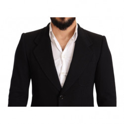 Blazer giacca cappotto slim fit in cotone nero - IT48 - M