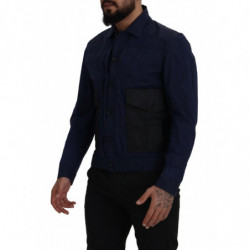Camicia casual maniche lunghe colletto cotone blu scuro - IT48 - M