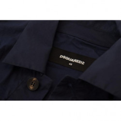 Camicia casual maniche lunghe colletto cotone blu scuro - IT48 - M