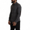 Camicia da uomo casual in cotone grigio scuro - IT44 - XS