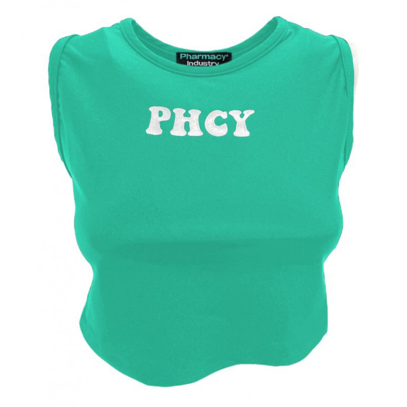 Top e T-shirt in poliammide verde - L