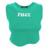 Top e T-shirt in poliammide verde - L