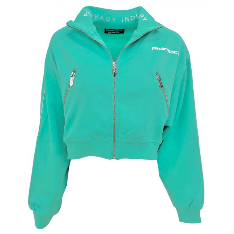 Maglione in poliestere verde - S