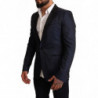 Giacca blazer MARTINI slim fit in lana blu - IT48 - M