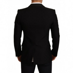 Giacca blazer con cappotto slim fit in lana nera - IT48 - M