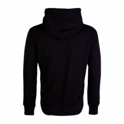 Felpa con zip in cotone nero - XL