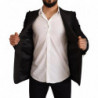 Giacca blazer con cappotto slim fit in lana nera - IT48 - M